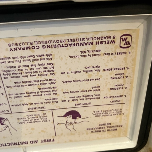 Antique First Aid Metal Case and Original Sealed Supplies Contents - Picture 10 of 12